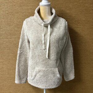 St Johns Bay Active Sherpa Top Womens Small Beige